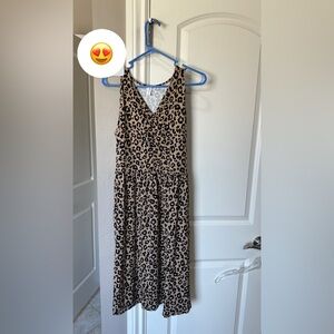Leopard Print Sleeveless Dress
